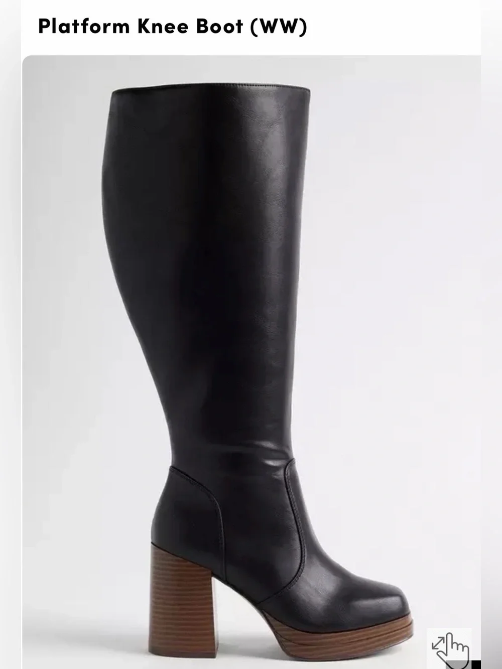 Torrid Black Platform Knee Boot - Wide Calf
